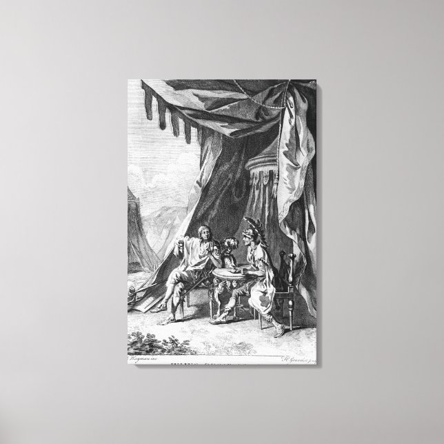 Brutus och Cassius i Brutus Tält Canvastryck (Framsida)