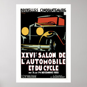 Bruxelles 25:e Salon du l'Automobile Poster