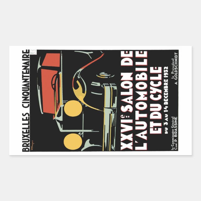 Bruxelles Cinquantenaire Rektangulärt Klistermärke (Framsida)