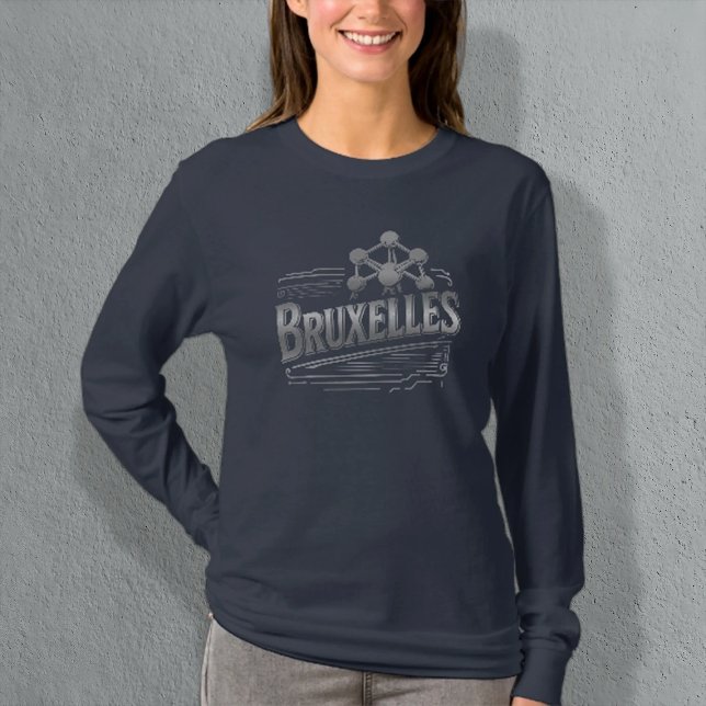 Bruxelles Quantum Nostalgic Women långärmad T Shirt (Skapare uppladdad)