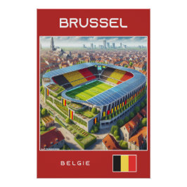 Bruxelles Stadium - Belgique - Ecological design Perfect Poster
