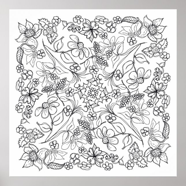 Bry and Flowers Benice Färg Me Poster (Framsidan)