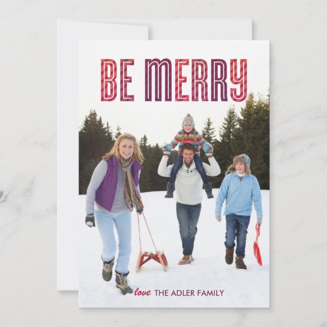 Bry BE Merry Helgdag Card Julkort (Framsida)