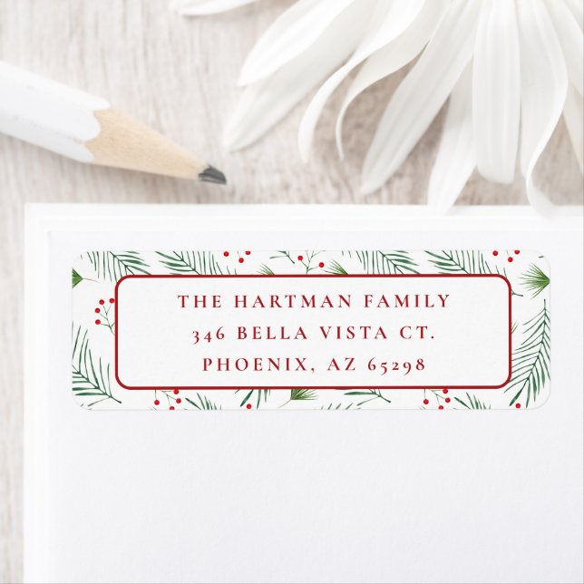Bry och Gräs jul Returadress Etikett (Insitu)