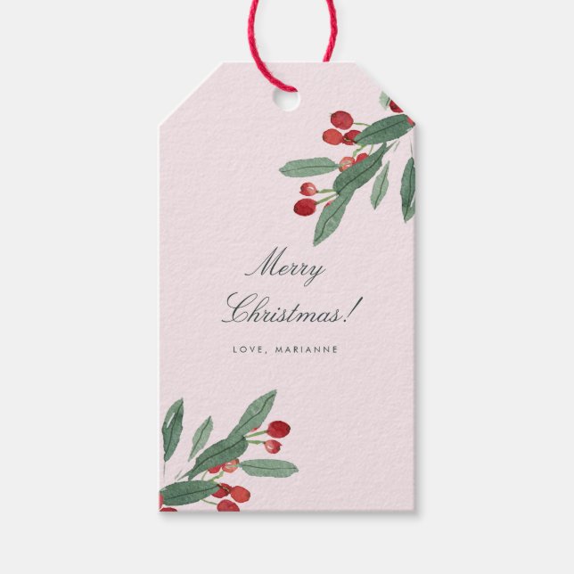 Bry om Helgdag för  Rosa Personlig Presentetikett (Framsidan)