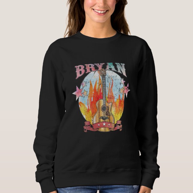 Bryan Guitar Musician 70s Western Texas Legends Li T Shirt (Framsida)