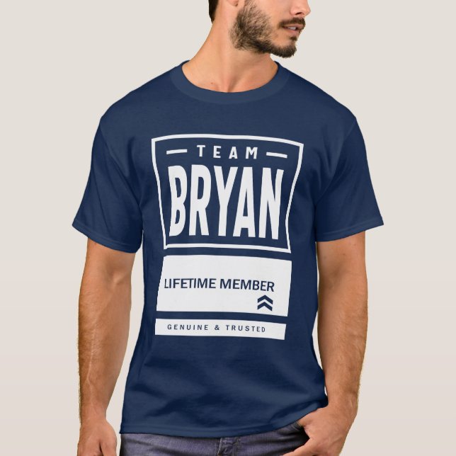 Bryan Personlig Namn Birthday Gift T Shirt (Framsida)