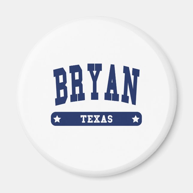 Bryan Texas College Stil t shirts Magnet (Framsidan)