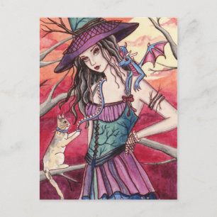 Bryanne - Dragon Witch Postcard Vykort