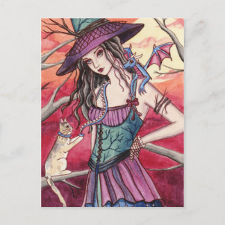 Bryanne - Dragon Witch Postcard Vykort