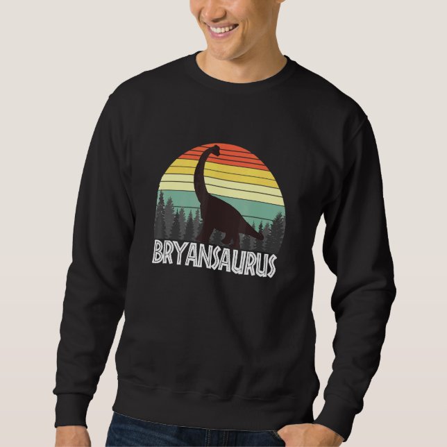 Bryansaurus Bryan Saurus Lång Ärmad Tröja (Framsida)