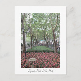 Bryant Park, New York Post Card Vykort