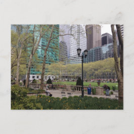 Bryant Park NYC New York City Manhattan Springtime Vykort