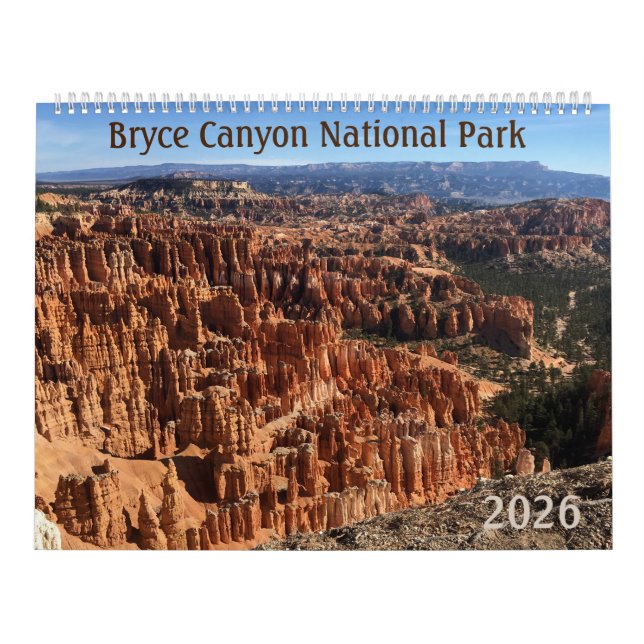 Bryce Canyon 2026 Fotografisk 12-månaders kalender (Omslag)