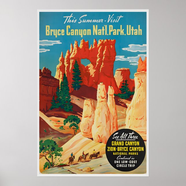 Bryce Canyon Art National Park Poster Utah (Framsidan)
