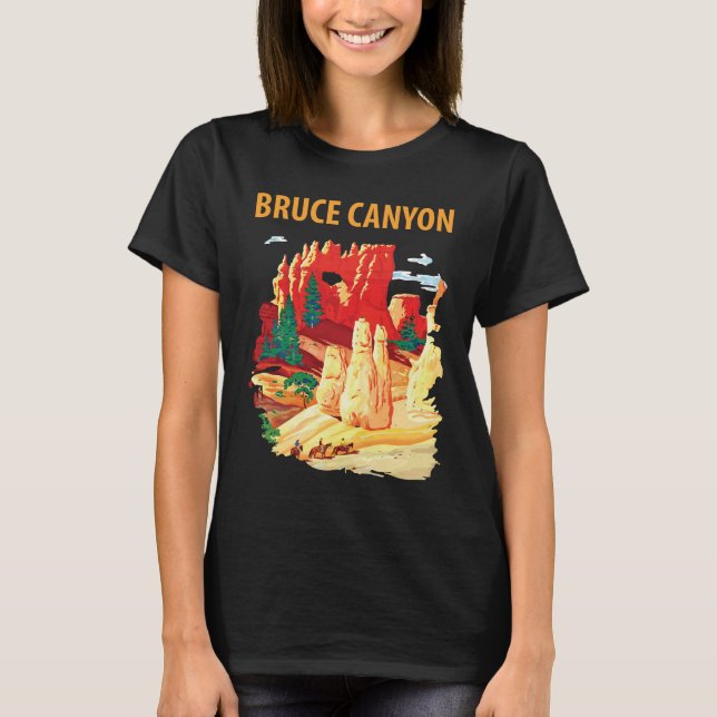 Bryce Canyon Hoodoos Orange Resa T-Shirt (Framsida)