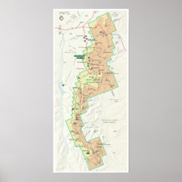 Bryce Canyon karta poster