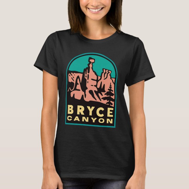 Bryce Canyon National Park Badge T Shirt (Framsida)