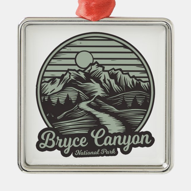 Bryce Canyon National Park Bergstig Julgransprydnad Metall (Framsidan)