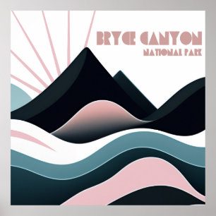 Bryce Canyon National Park Färgad Backe Poster