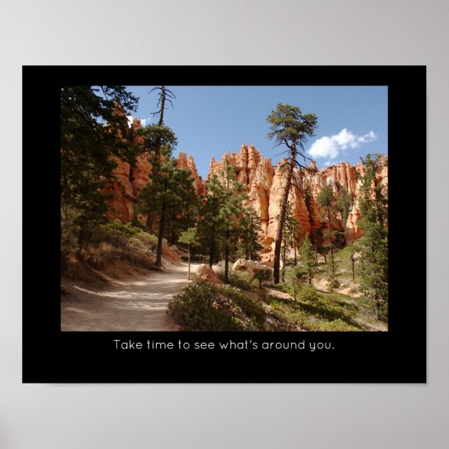 Bryce Canyon National Park Inspirational Quote Poster (Framsidan)
