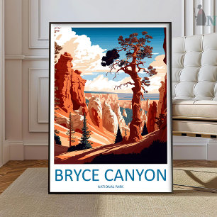 Bryce Canyon National Park Reseskylt Väggkonst B