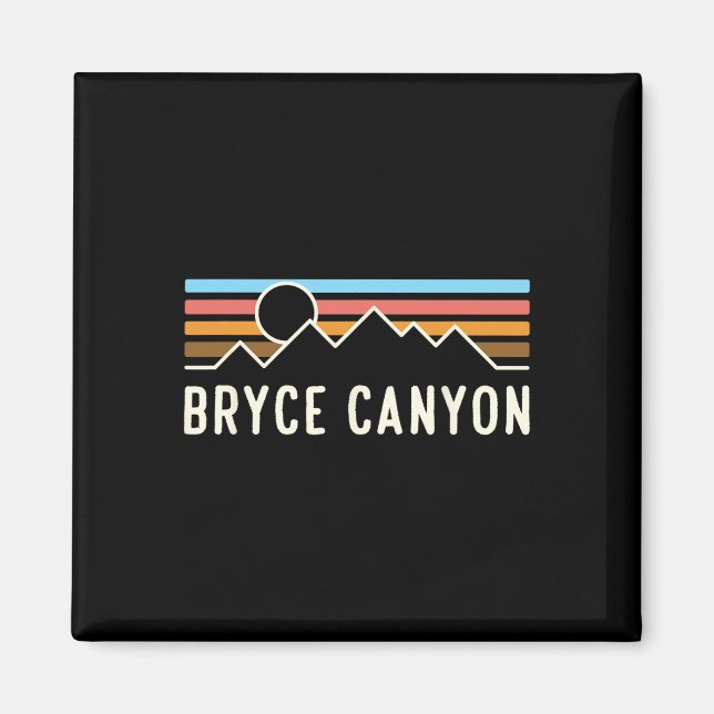 Bryce Canyon National Park Retro Berg Camping  Magnet (Framsidan)