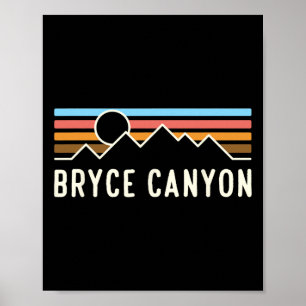Bryce Canyon National Park Retro Berg Camping  Poster