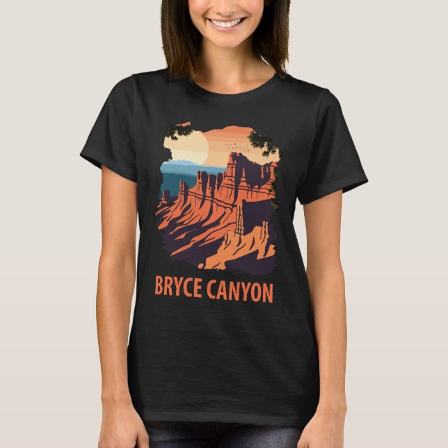 Bryce Canyon National Park Röd Resa T Shirt (Framsida)
