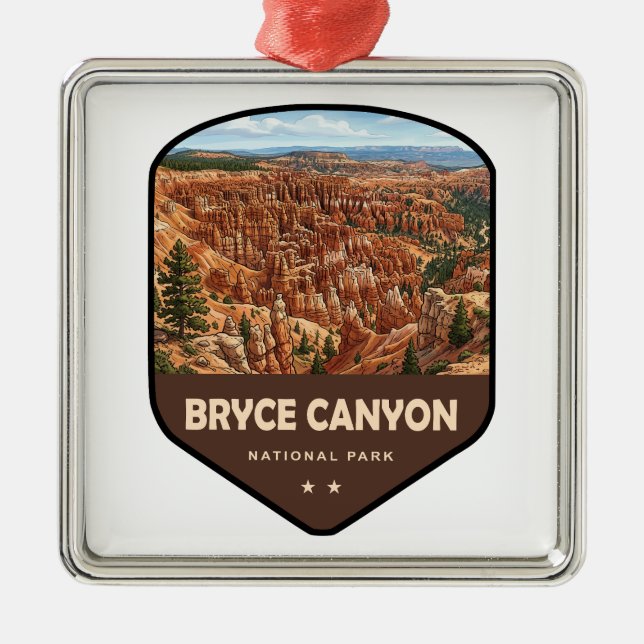Bryce Canyon National Park-sköld Julgransprydnad Metall (Framsidan)