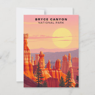 Bryce Canyon National Park Solnedgång USA Vykort