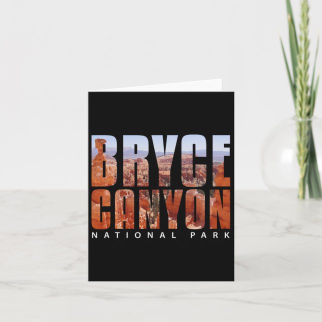 Bryce Canyon National Park-souvenir Gift-camping H Kort (Framsida)