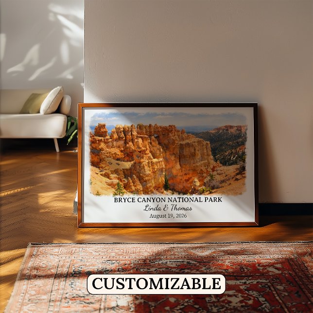 Bryce Canyon National Park Utah Affisch, Akvarell Poster (Skapare uppladdad)