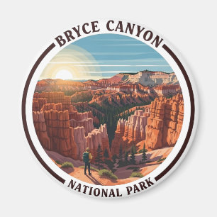 Bryce Canyon National Park Utah Solnedgång Magnet