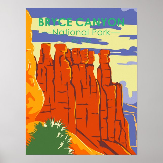 Bryce Canyon National Park Utah Vintage Poster (Framsidan)