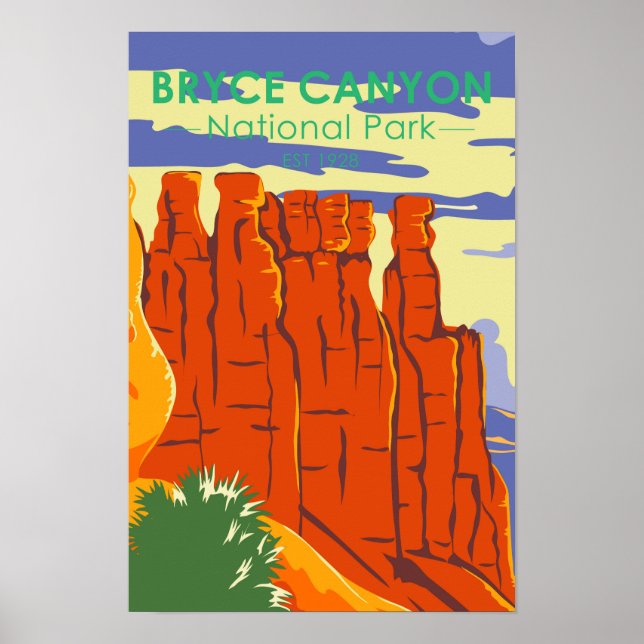 Bryce Canyon National Park Utah Vintage Poster (Framsidan)