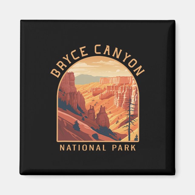 Bryce Canyon National Park Vintage  Magnet (Framsidan)