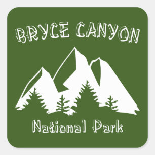 Bryce Canyon nationalpark Fyrkantigt Klistermärke