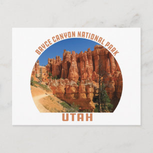 Bryce Canyon nationalpark hoodoos utah vintage Vykort