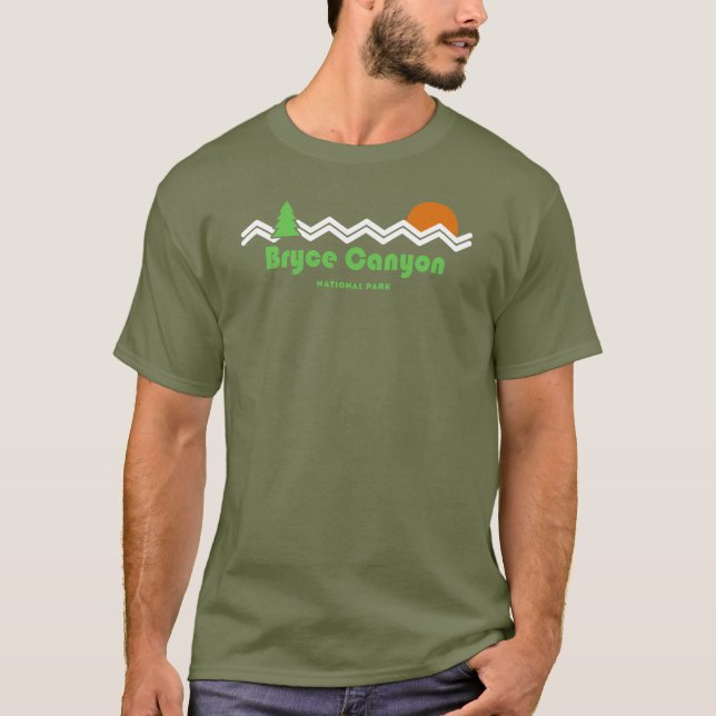 Bryce Canyon nationalpark Retro T Shirt (Framsida)