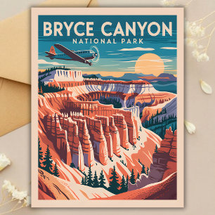 Bryce Canyon nationalpark Sunset Vintage resor Vykort