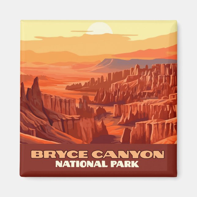 Bryce Canyon nationalpark Utah-bergen Magnet (Framsidan)