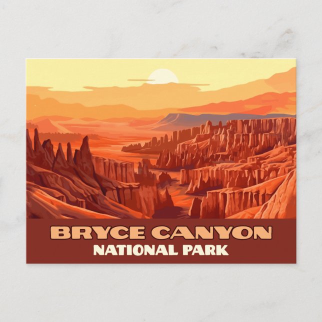 Bryce Canyon nationalpark Utah-bergen Vykort (Framsida)