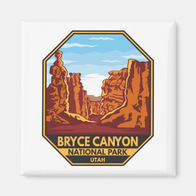 Bryce Canyon nationalpark Utah Emblem Magnet (Framsidan)