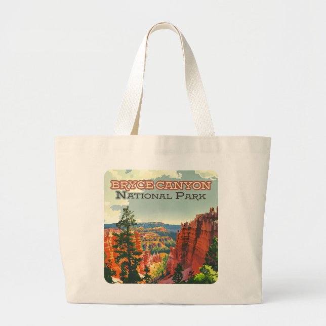 Bryce Canyon nationalpark Utah Hoodoo Retro Jumbo Tygkasse (Framsidan)