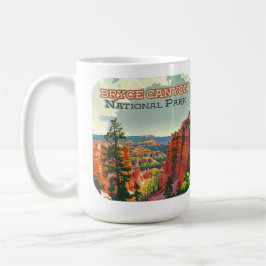 Bryce Canyon nationalpark Utah Hoodoo Retro Kaffemugg