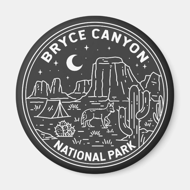 Bryce Canyon nationalpark Utah Monoline Magnet (Framsidan)