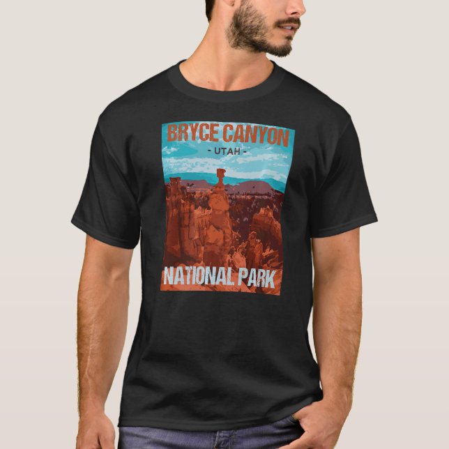 Bryce Canyon nationalpark Utah Poster T Shirt (Framsida)