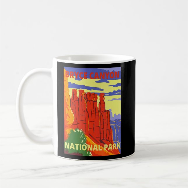Bryce Canyon nationalpark Utah souvenir Kaffemugg (Vänster)