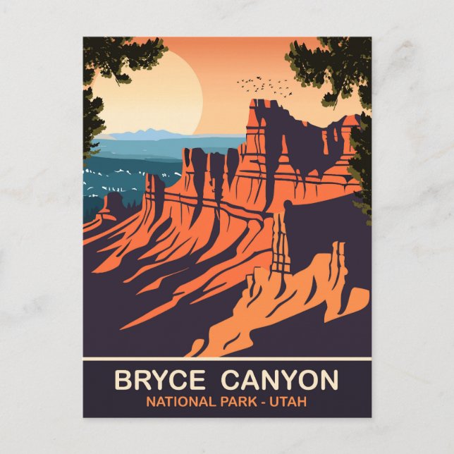 Bryce Canyon, nationalpark, Utah, Travel Vykort (Framsida)